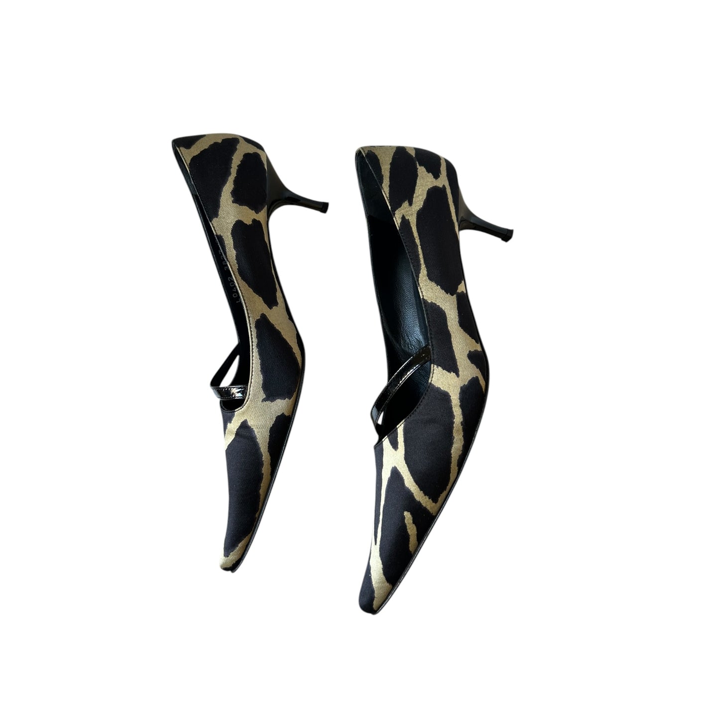 Vintage Cavalli satin zebra heels / 38.5