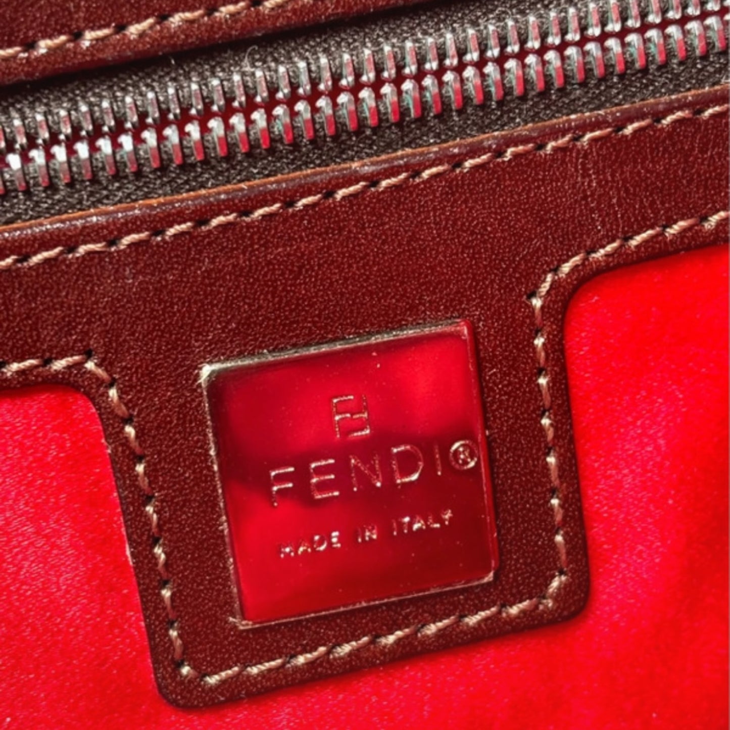 Fendi Baguette Red Beaded Bag – Vintage FF Logo Clasp Shoulder Bag
