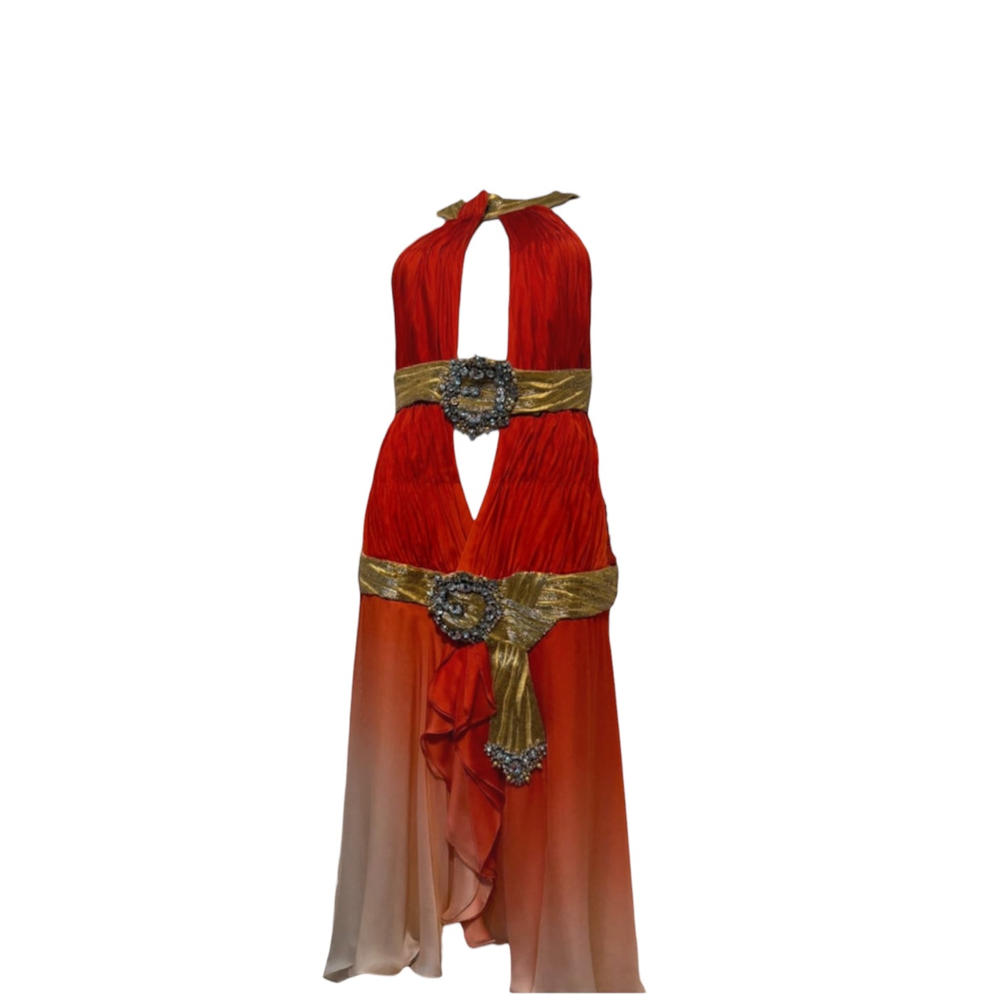 RENAL ONLY Vintage Roberto Cavalli SS 2006 Silk Runway Dress – Gemma Ward – Rare 2000s Designer Gown
