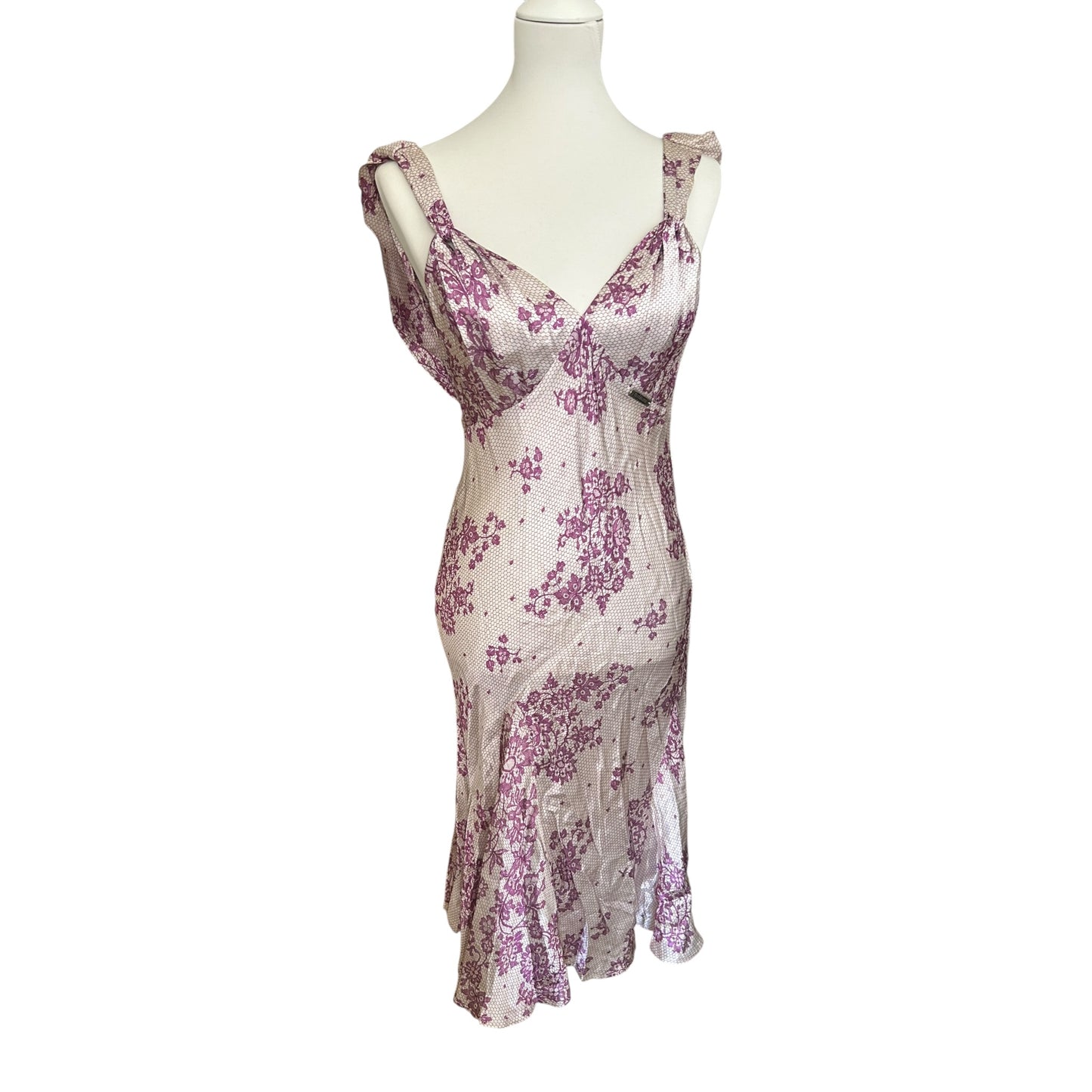 Vintage John Galliano 1990 NWT satin floral dress