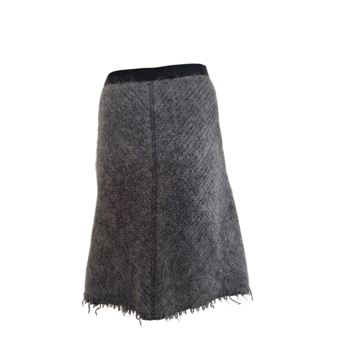 Vintage Prada mohair gray midi skirt