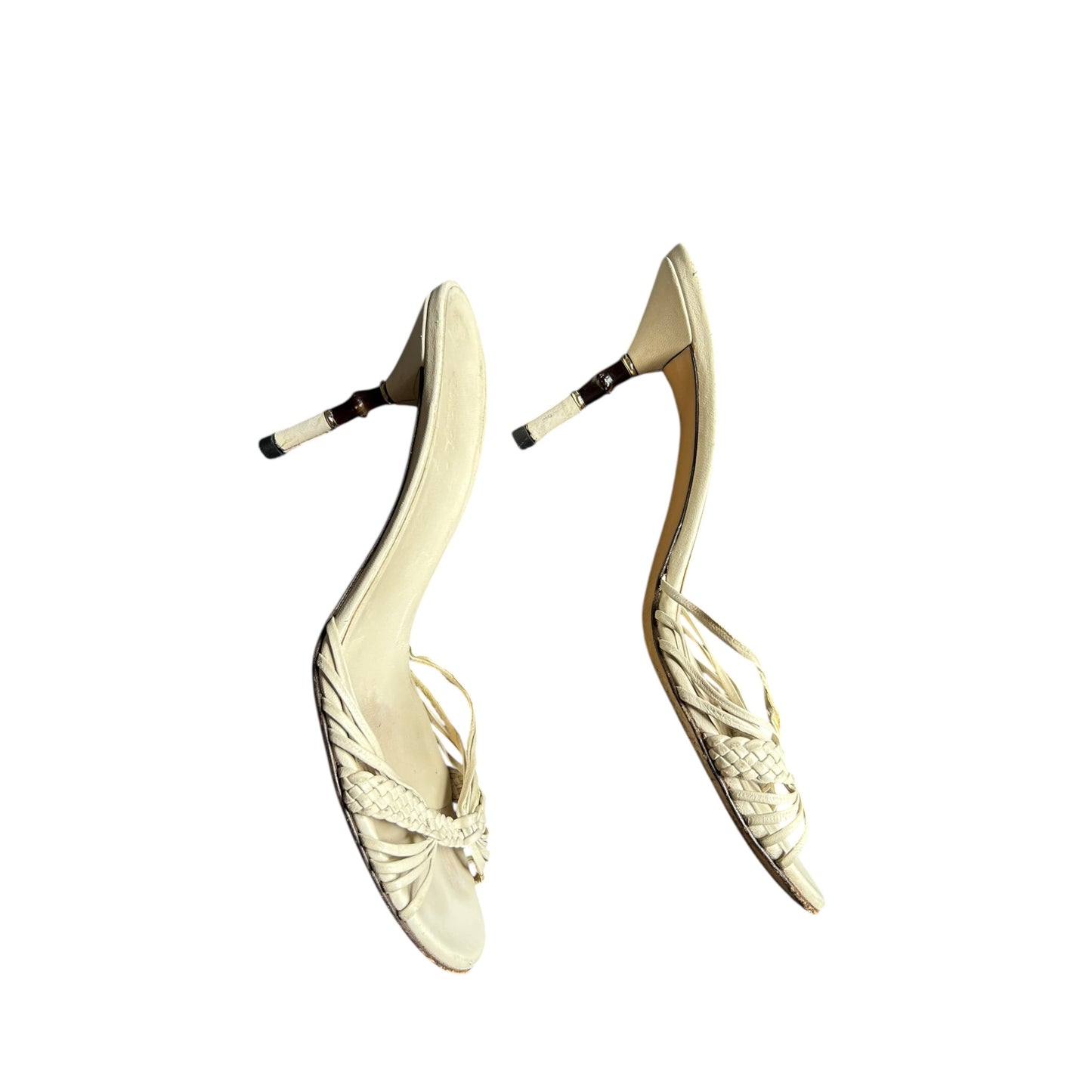 Vintage Gucci by Tom Ford bamboo mule heels / 38.5