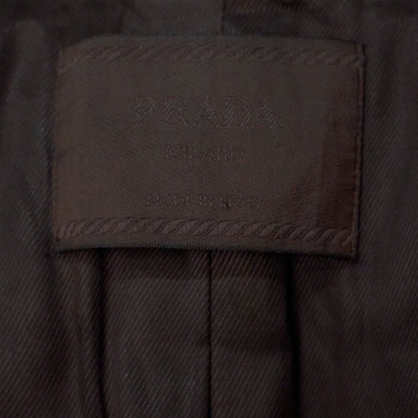 Vintage Prada Fall Runway 1997 Brown Mohair Double Breasted Coat