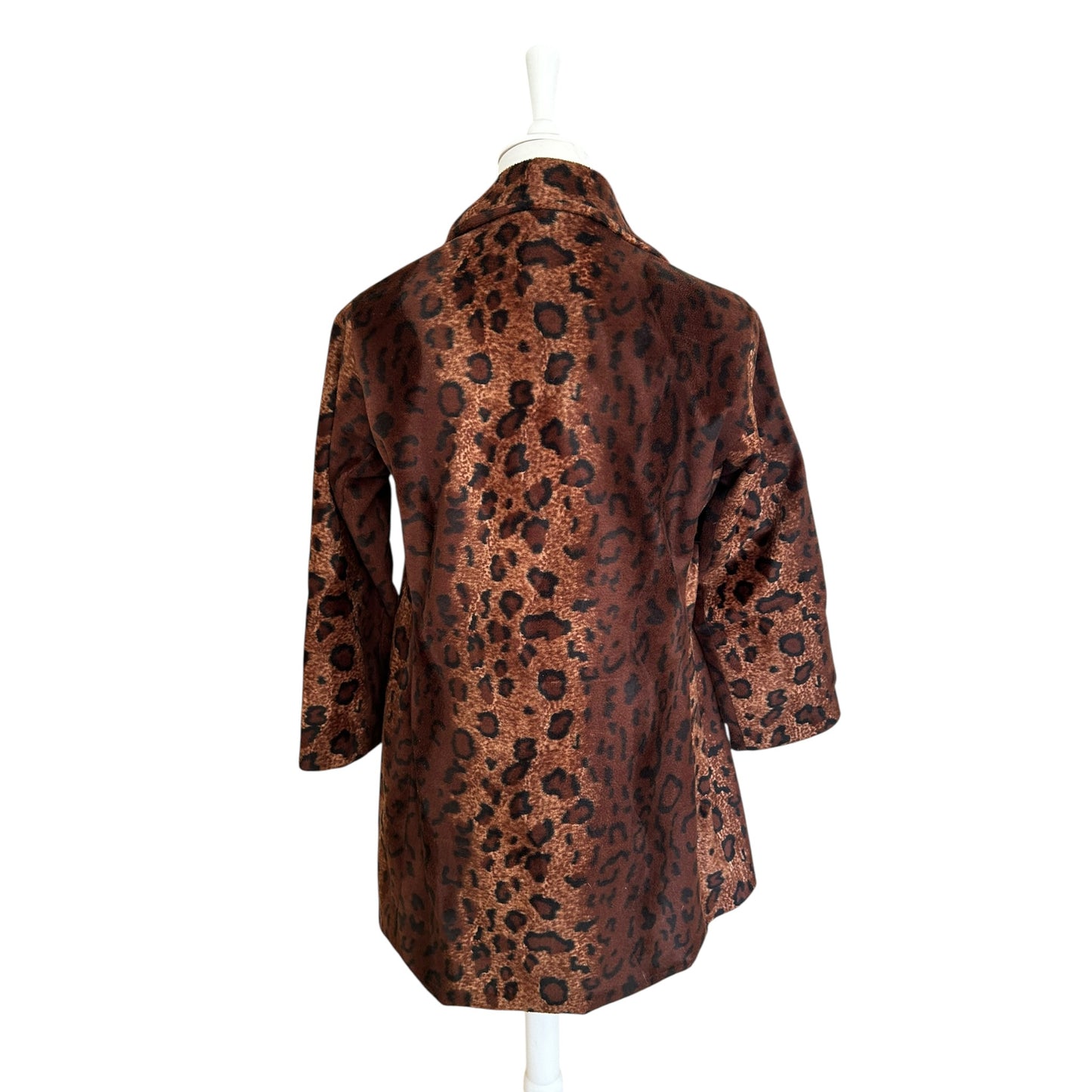 Vintage faux fur leo mid coat