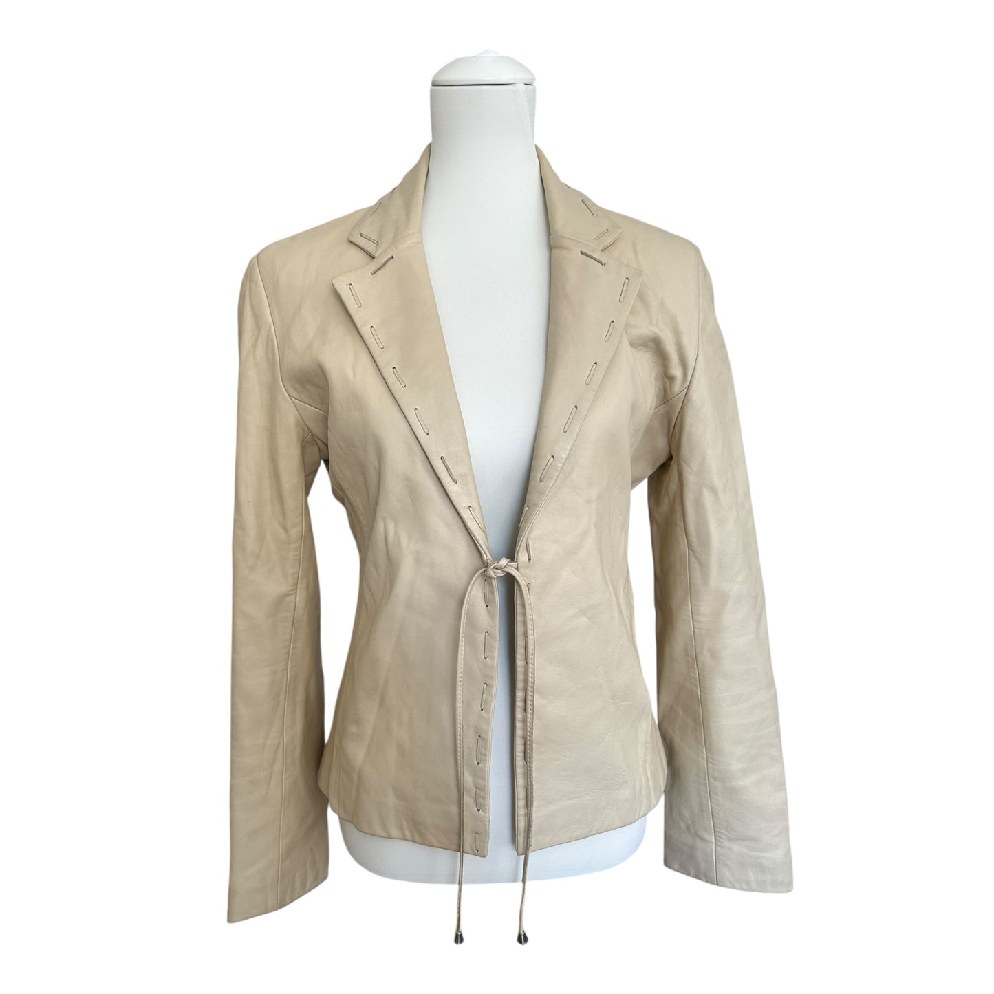 Vintage Dolce&Gabbana beige leather jacket