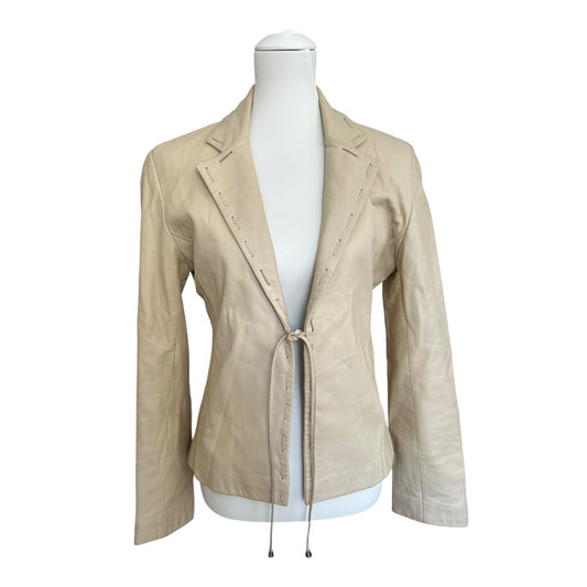 Vintage Dolce&Gabbana beige leather jacket