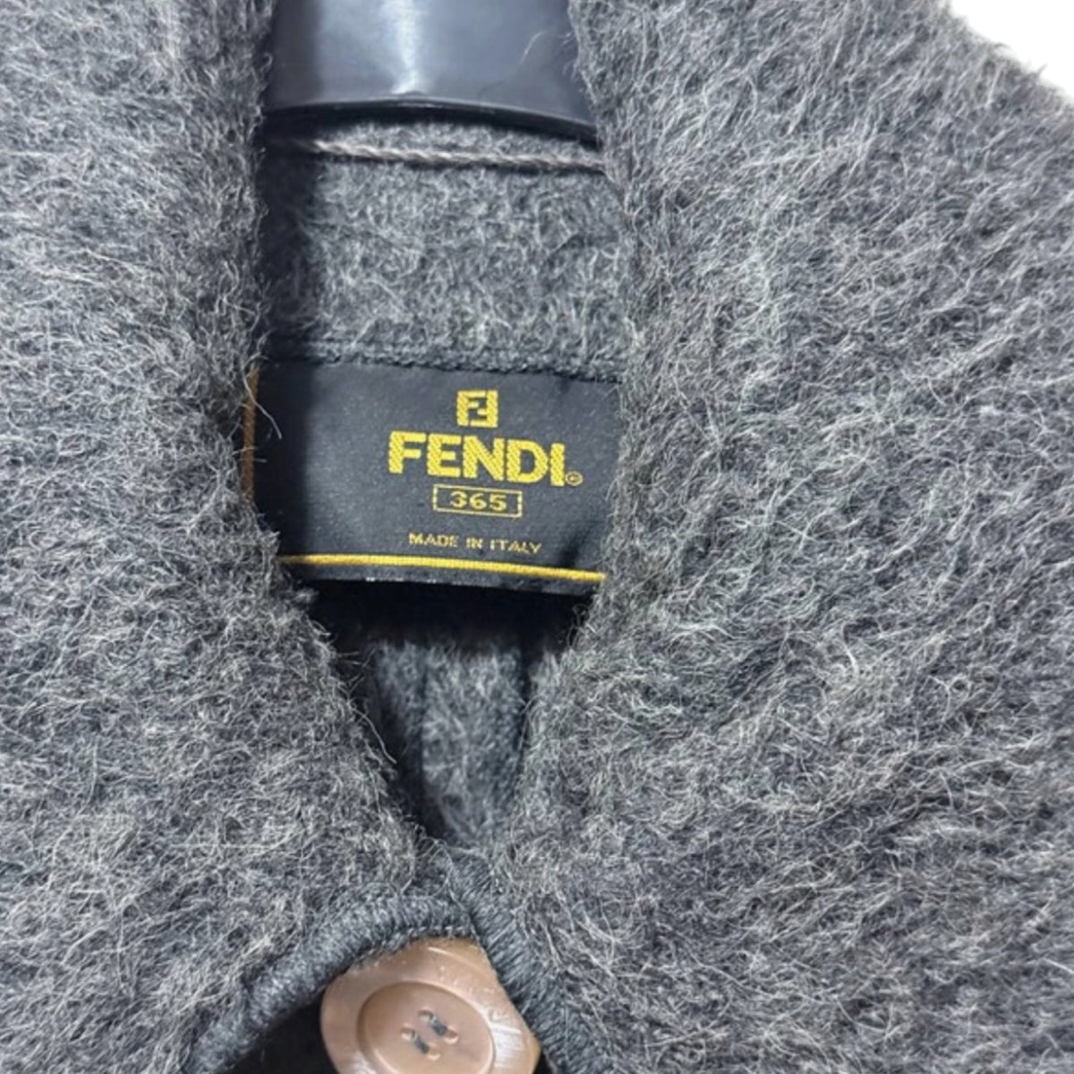 Vintage Fendi mohair gray cape coat