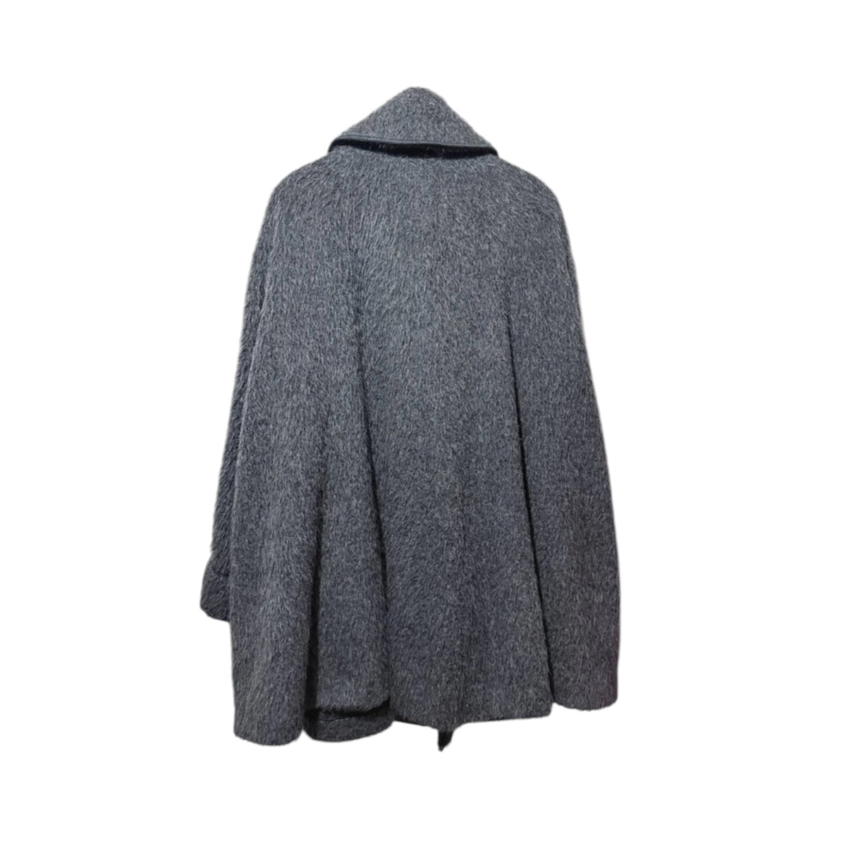 Vintage Fendi mohair gray cape coat