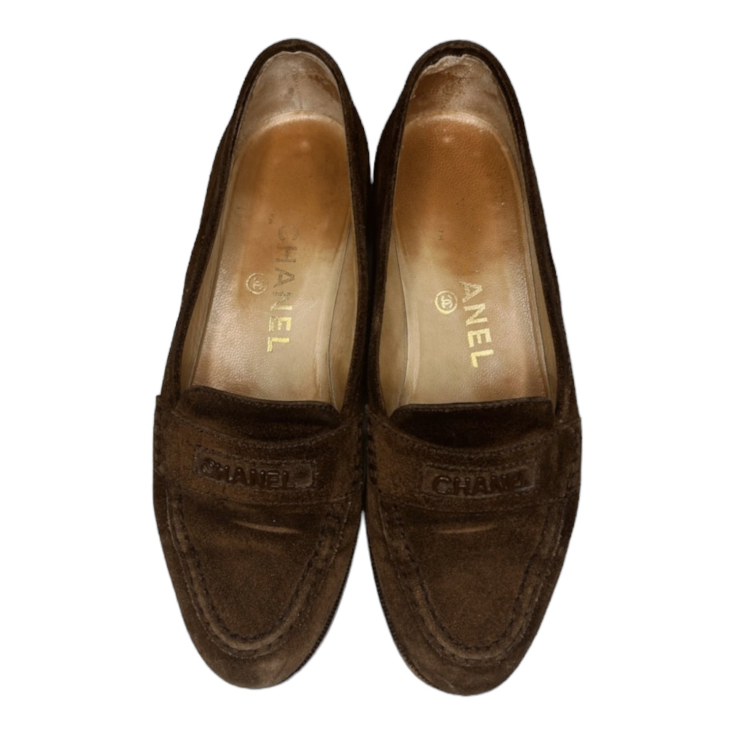 Vintage Chanel suede loafers
