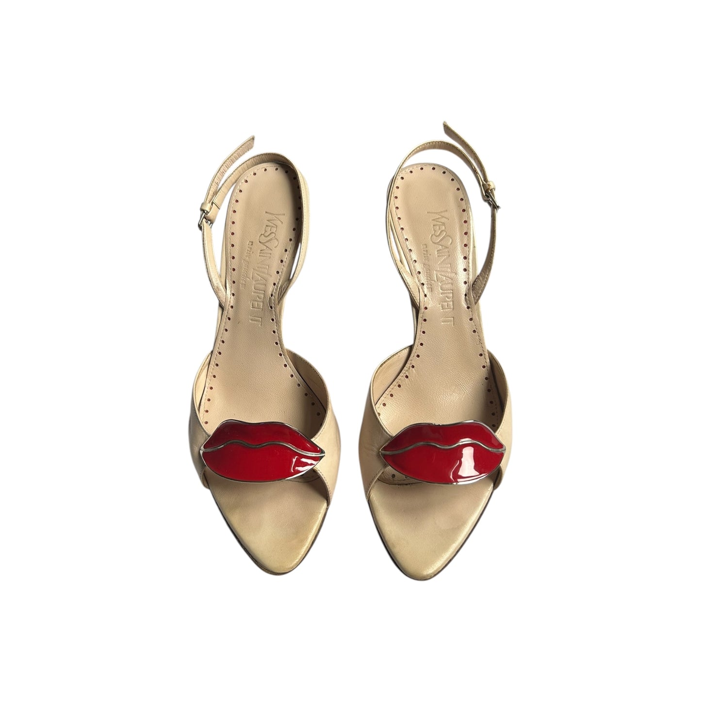 YSL by Tom Ford “Dalí” SS2003 lip heels sandals / 37.5