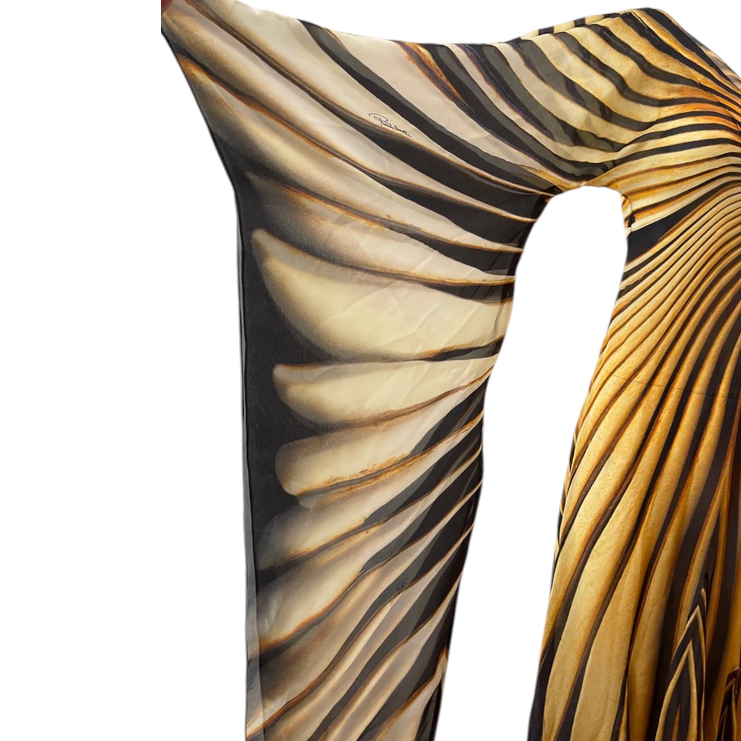 Vintage 2007 S/S ROBERTO CAVALLI SILK
BUTTERFLY GOWN LOOK #44