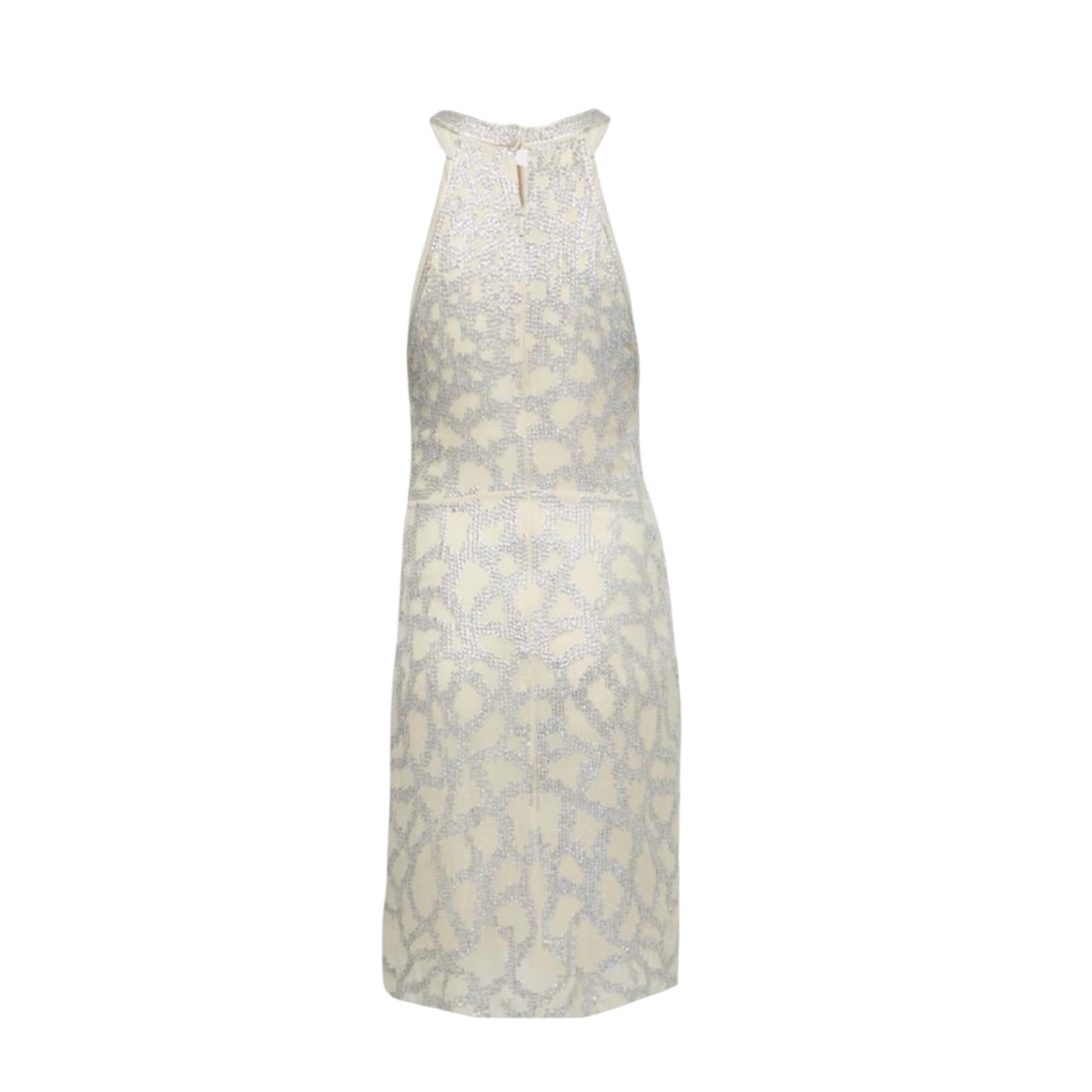 Vintage Roberto Cavalli SS 2006 Silk Plunging
Nekcline Keyhole
Embellished Dress