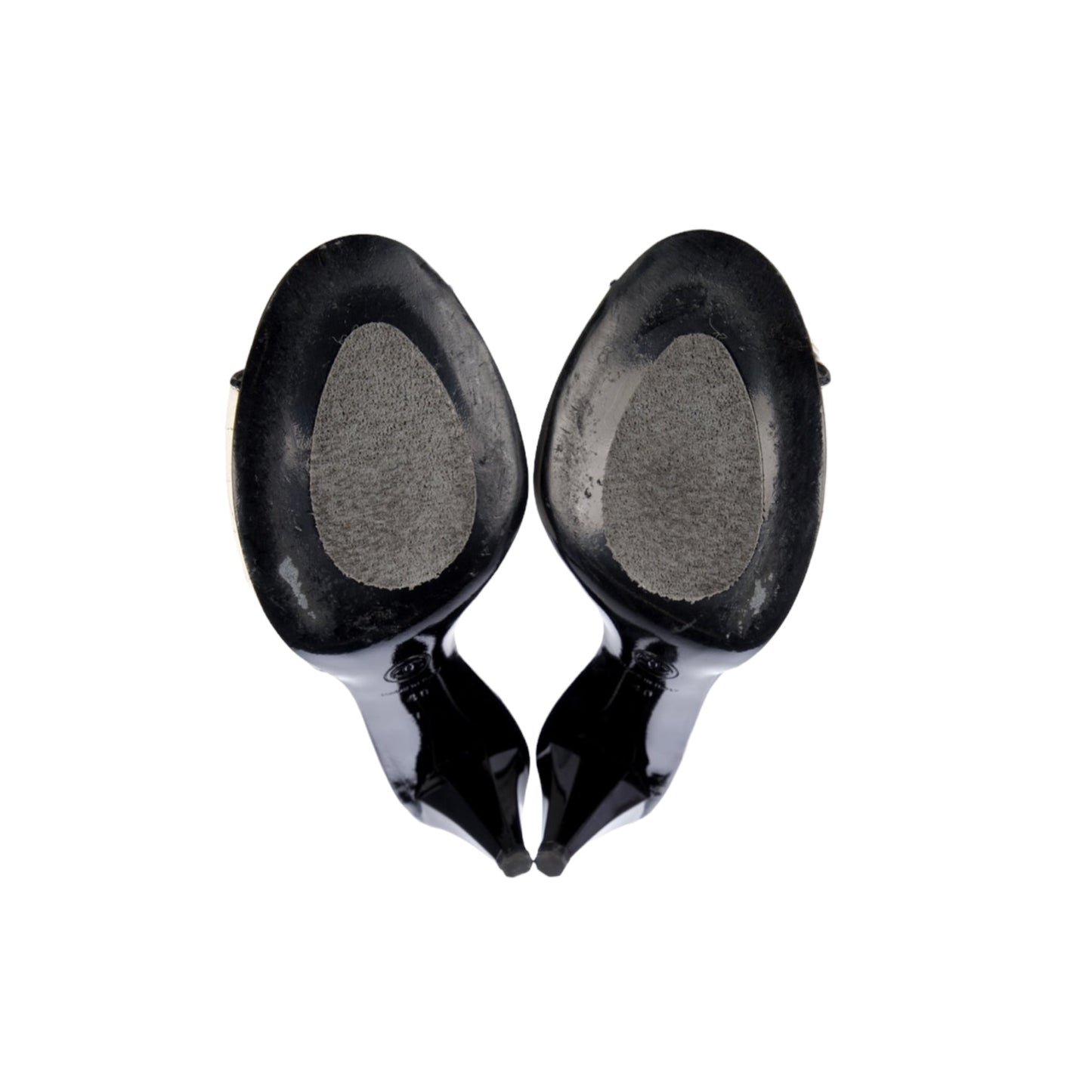 Vintage Chanel camellia white mules by Karl Lagerfeld / 40