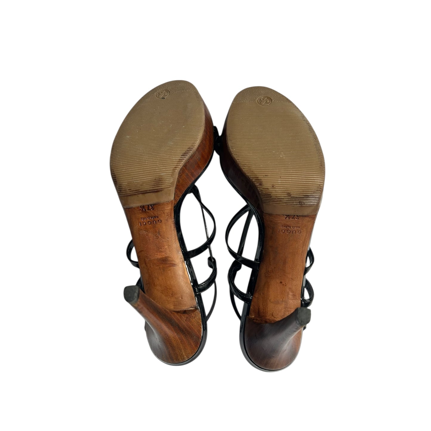 Vintage Gucci by Tom Ford bamboo leather sandals/ 37.5