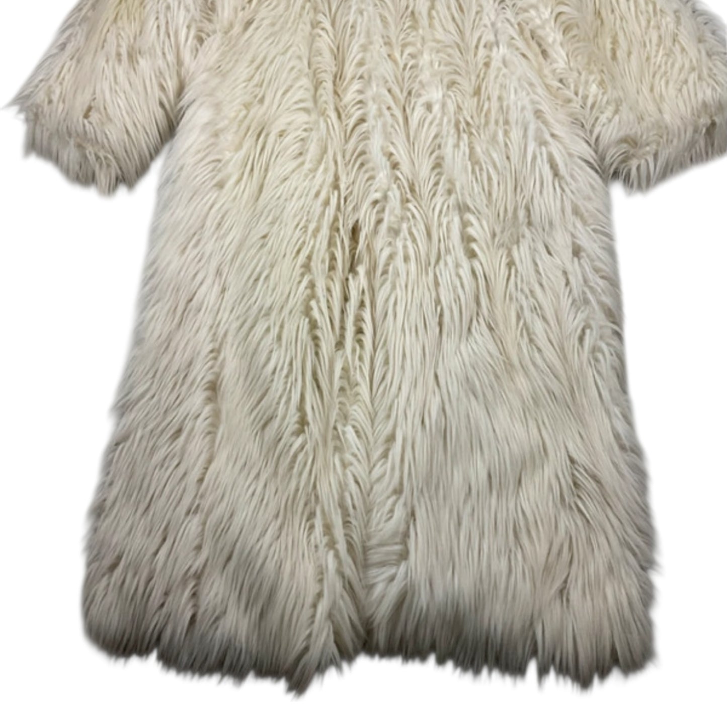 Vintage 90s Dolce&Gabbana afghan white maxi coat