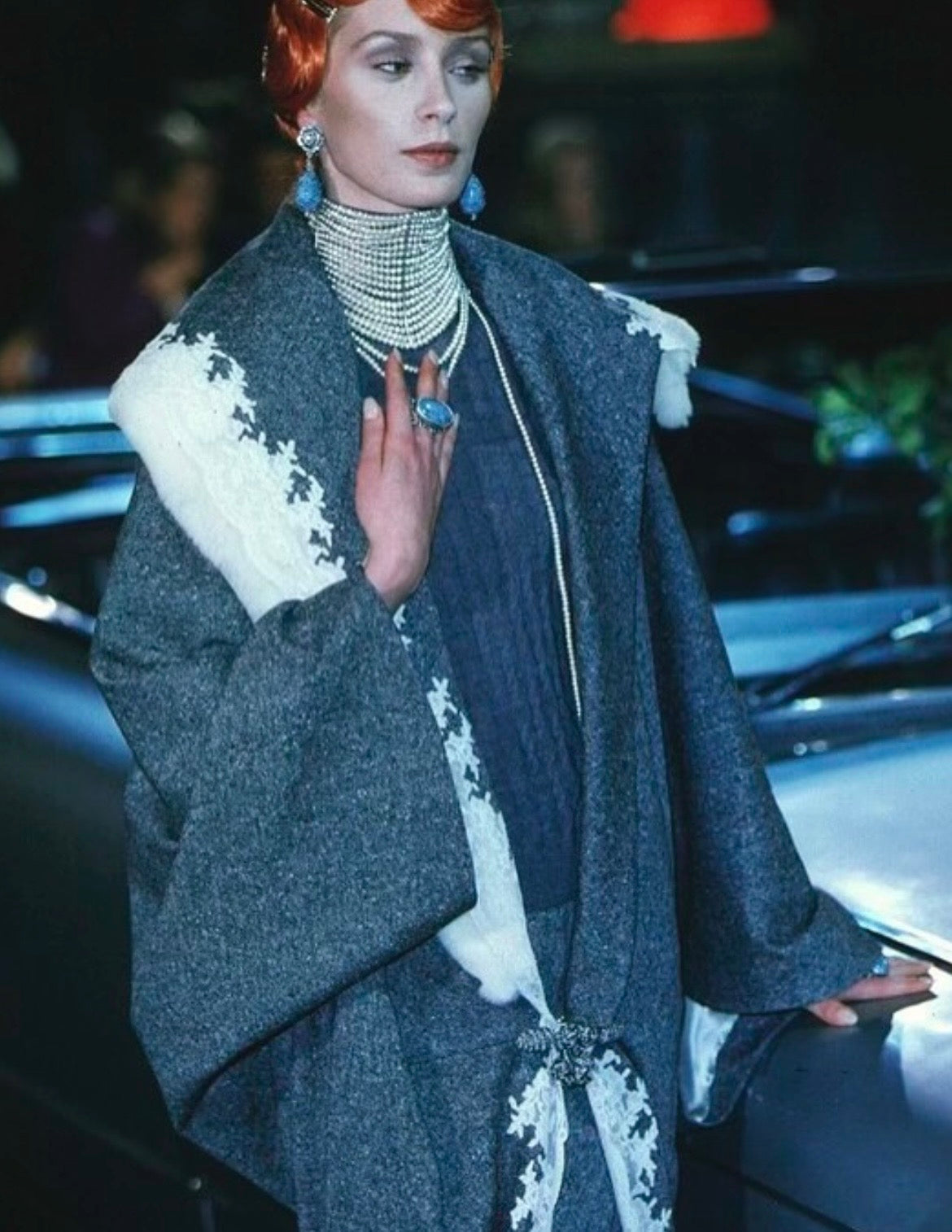 Vintage Christian Dior by John Galliano iconic 1998 Autumn/Winter Haute Couture pinstripe black skirt suit with lace