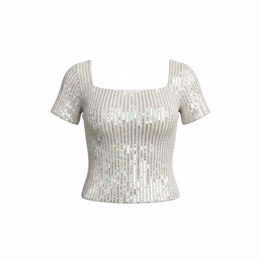 Vintage Christian Dior by John Galliano SS1997 Runway sequenced white top