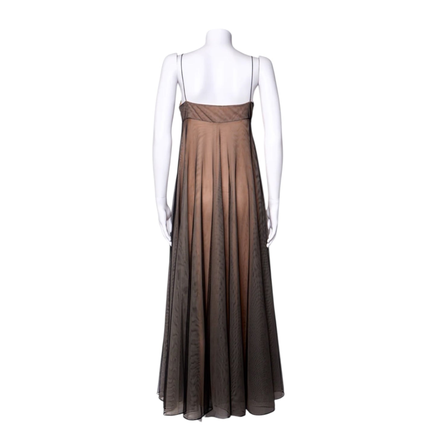 Vintage Gucci Fall Runway 1998 Brown Tulle Dress