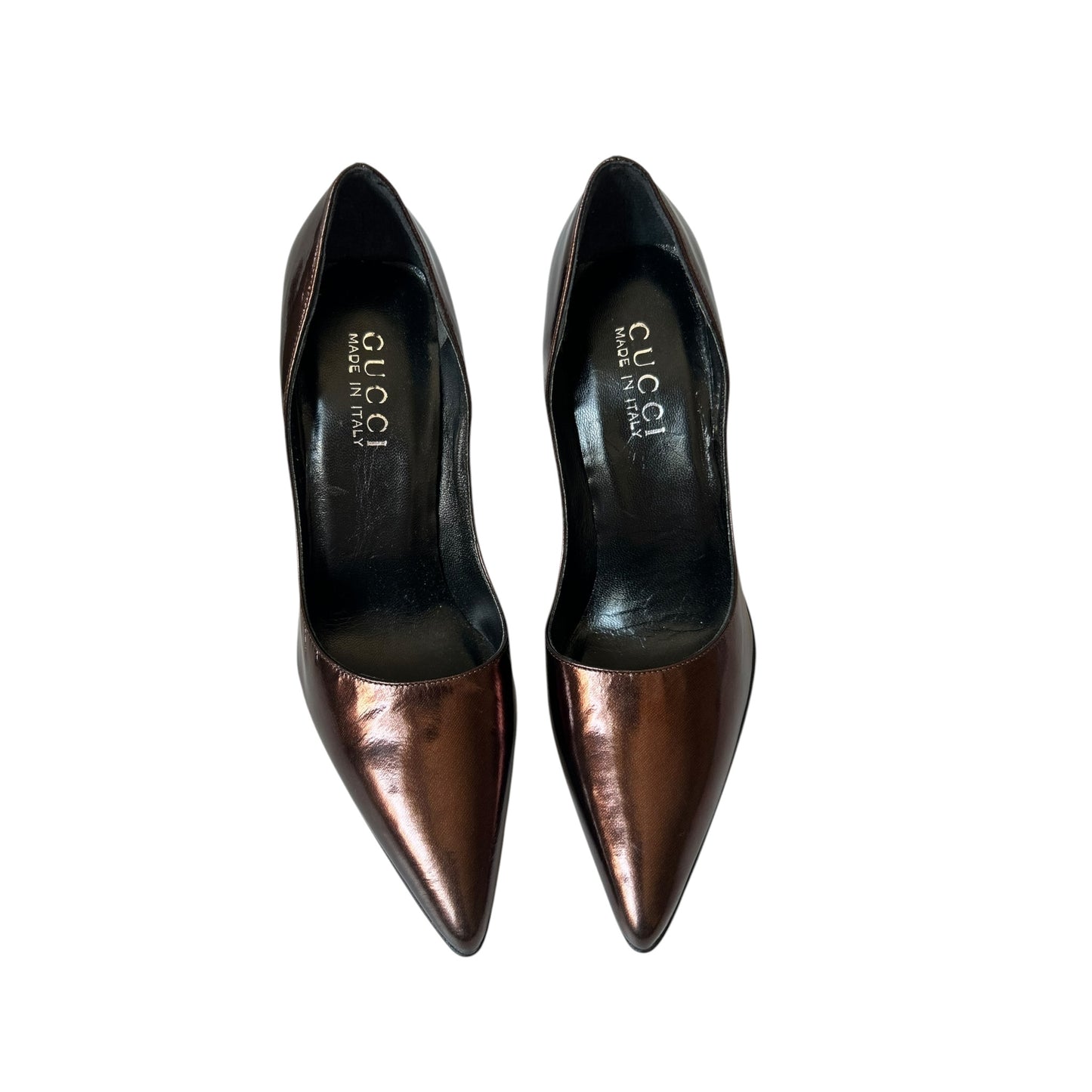 Vintage Gucci by Tom Ford burgundy FW 1997 Gucci Tom Ford "bond girl" runway heels / 36