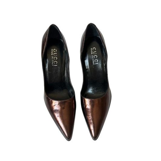 Vintage Gucci by Tom Ford burgundy FW 1997 Gucci Tom Ford "bond girl" runway heels / 36