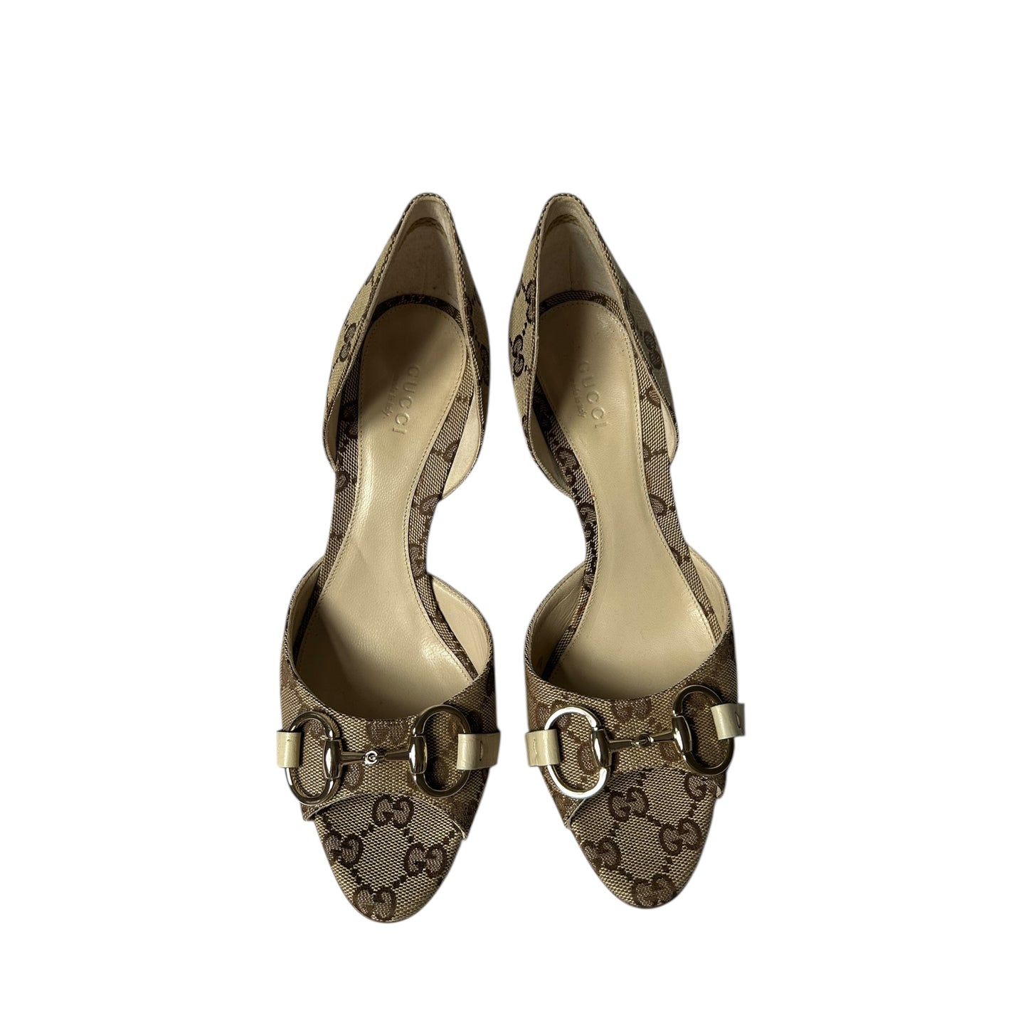 Vintage Gucci monogram horse-bit heels by Tom Ford / US 7.5