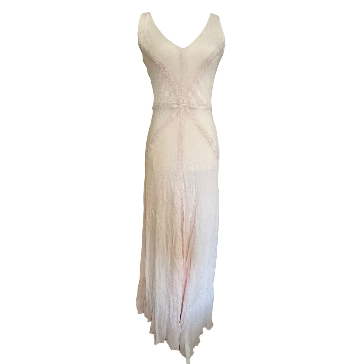 Vintage rare Cerrutti 1881 100% silk beaded rose maxi gown