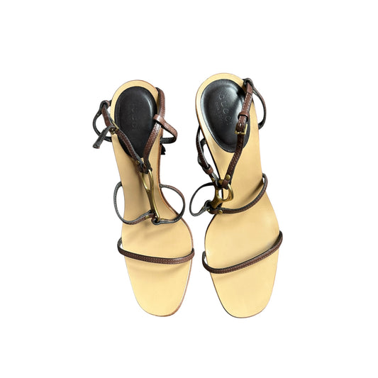 Vintage Gucci by Tom Ford horse bit sandal heel/ 40