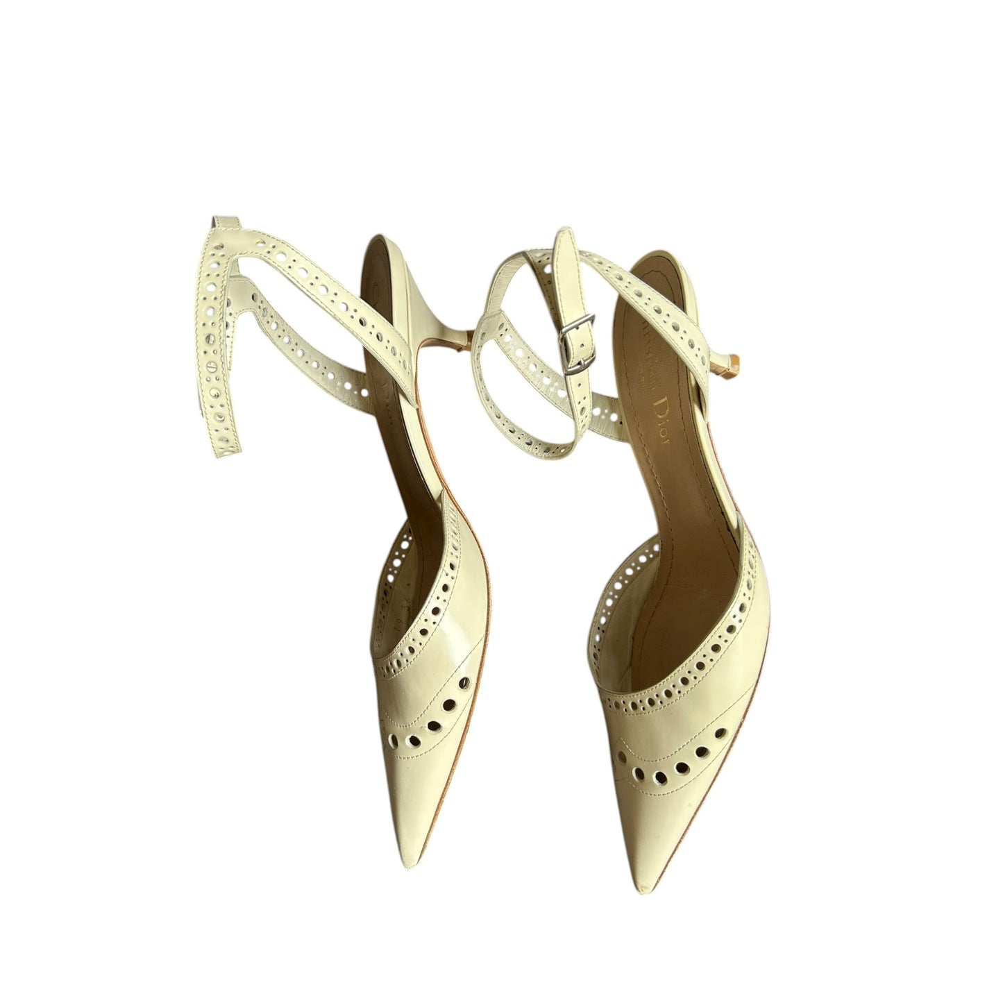Dior J’adior Gang ivory slingback heels / 36