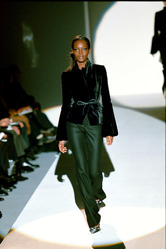 Vintage Gucci FW1999 by Tom ford runway jacket velour black jacket