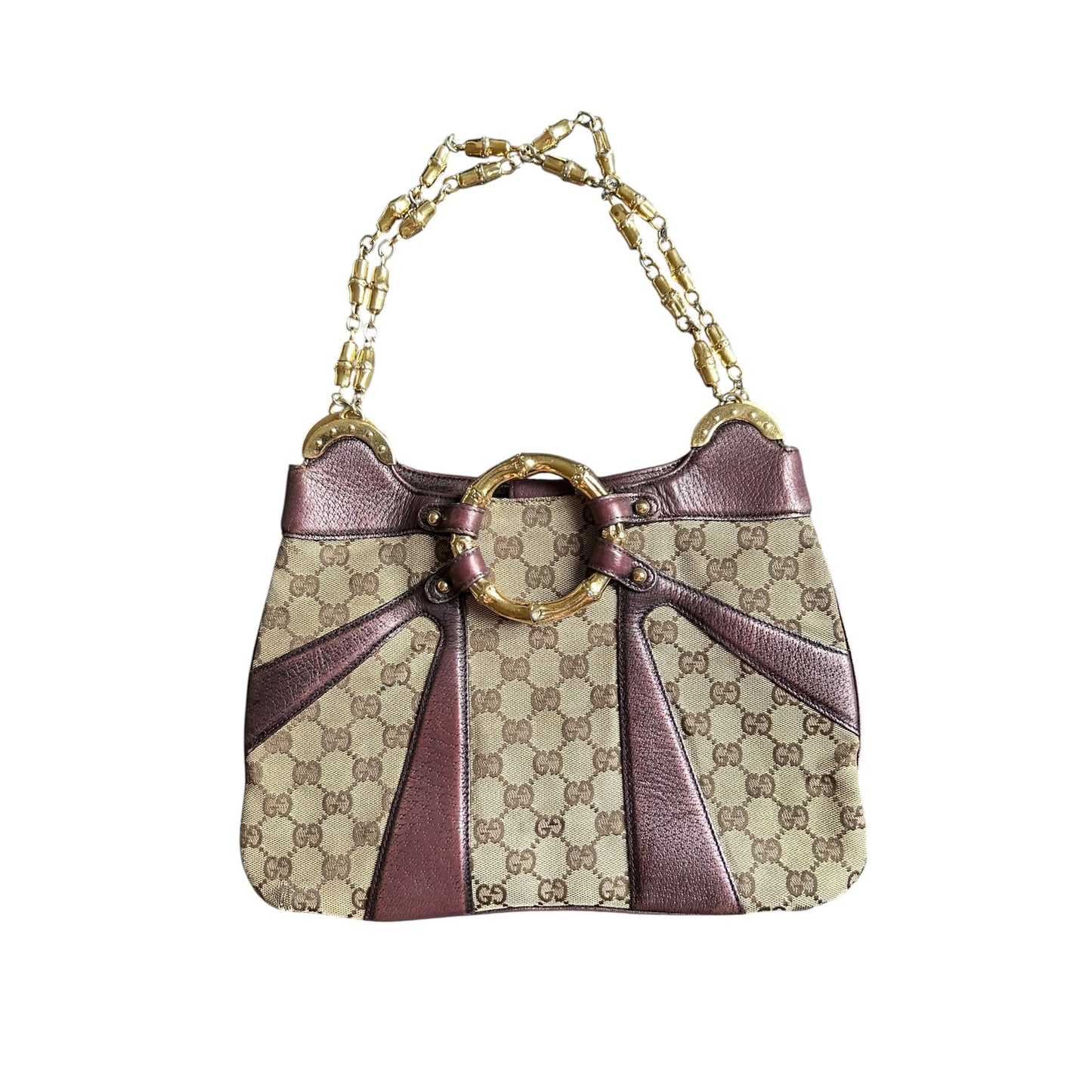 Gucci by Tom Ford 2004 FW monogram bamboo chain bag