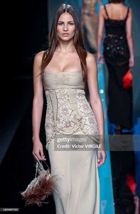 Rare vintage Valentino Spring/Summer 2002 runway gown, as worn by Fernanda Tavares