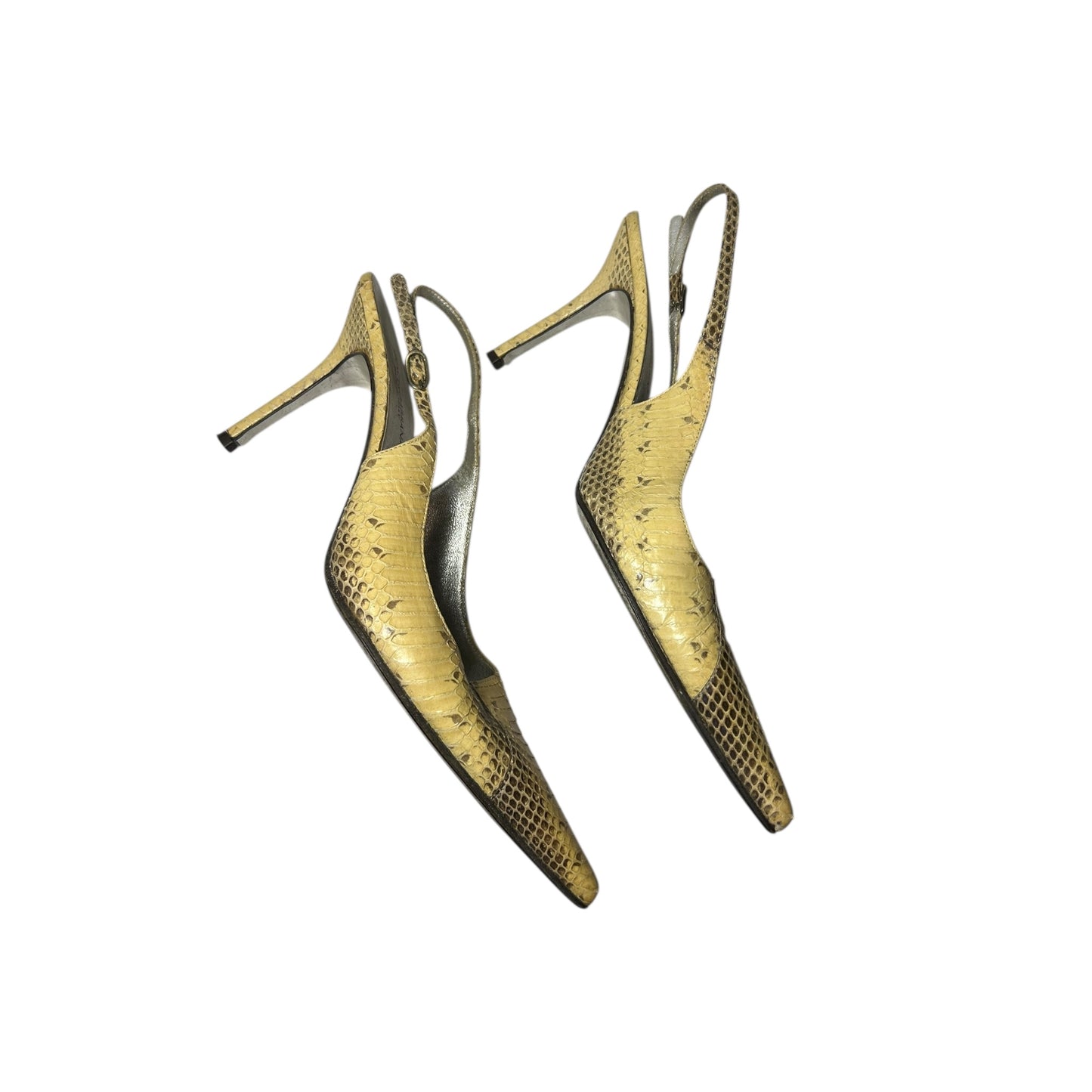 Vintage Dolce&Gabbana python slingback heels / 39