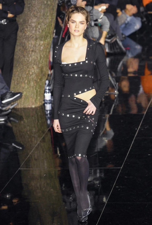 RENTAL ONLY F/W 2003 DOLCE & GABBANA RUNWAY
BLACK SNAPS DRESS