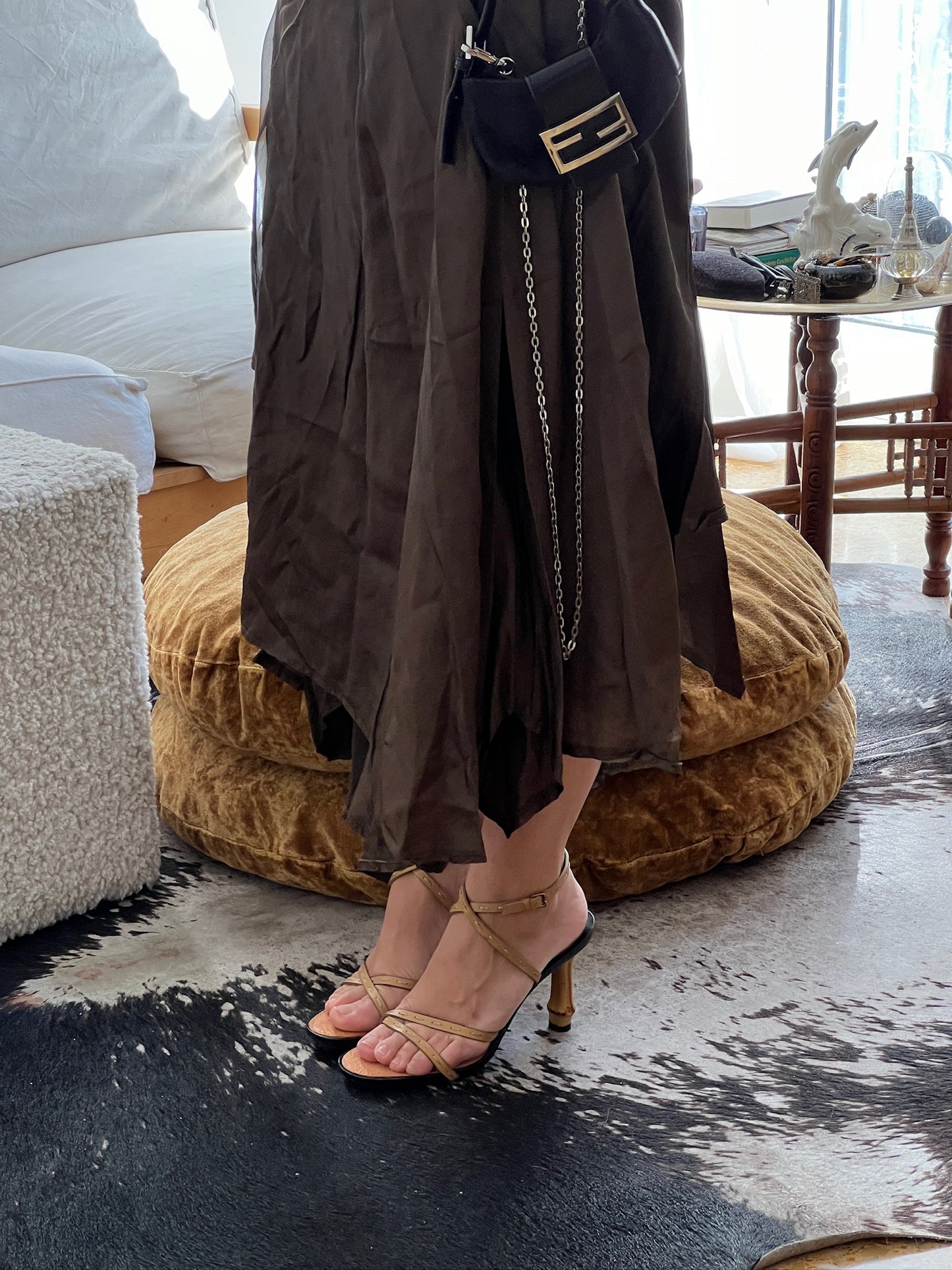 Vintage Gucci by Tom Ford SS 2002 wrap around bamboo heels/ 37