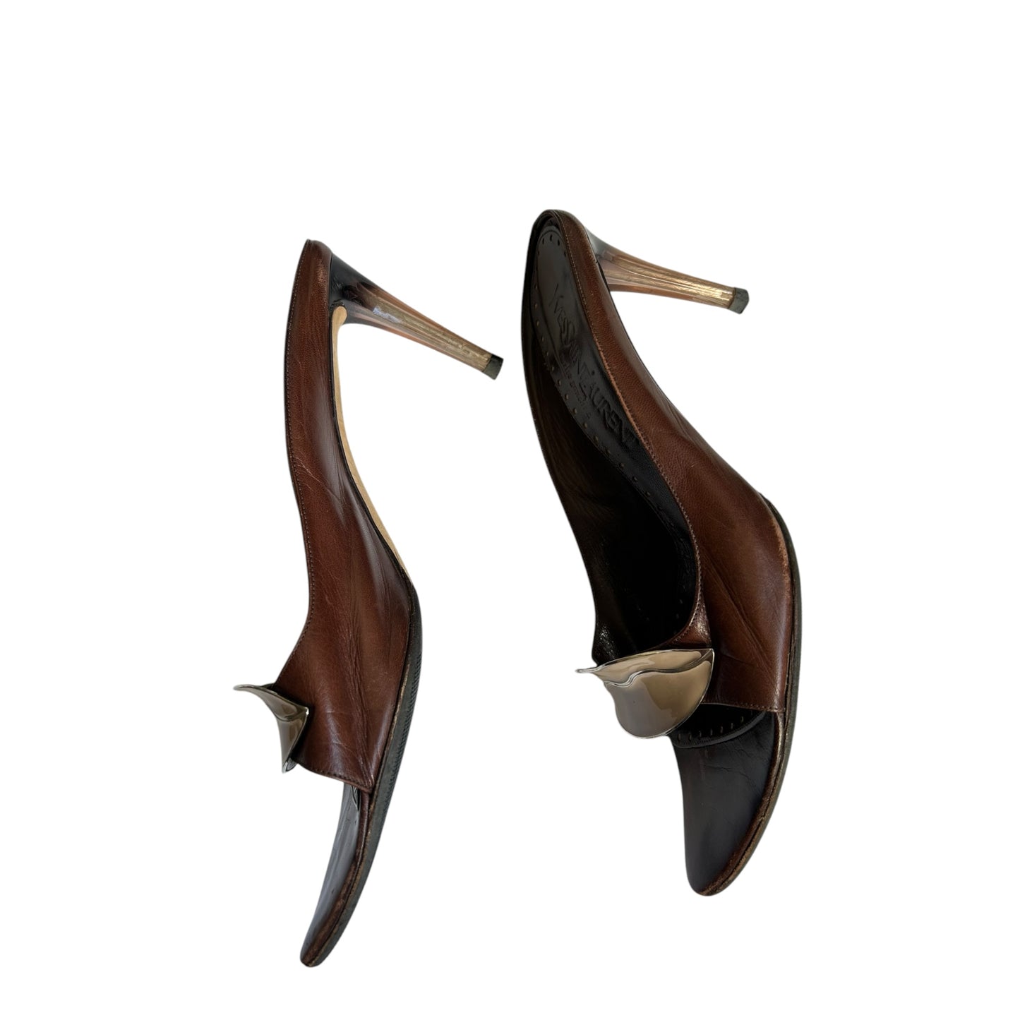 Vintage Yves Saint Laurent Dalí lip runway heels / 39