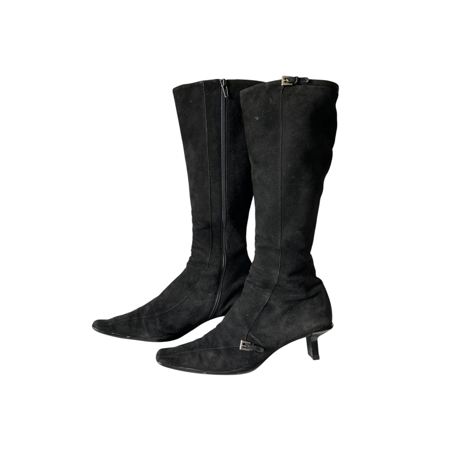 Vintage Prada rare suede 90s buckle boots / 39