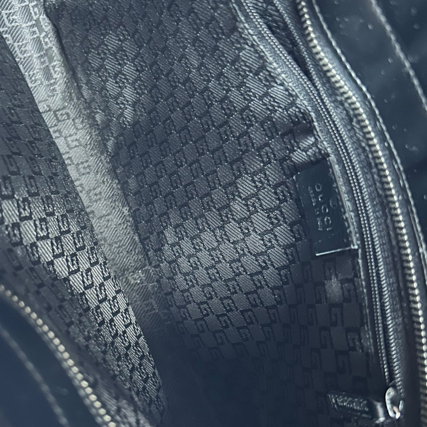 Vintage Gucci Jackie by Tom Ford horse-bit black leather patent tote bag