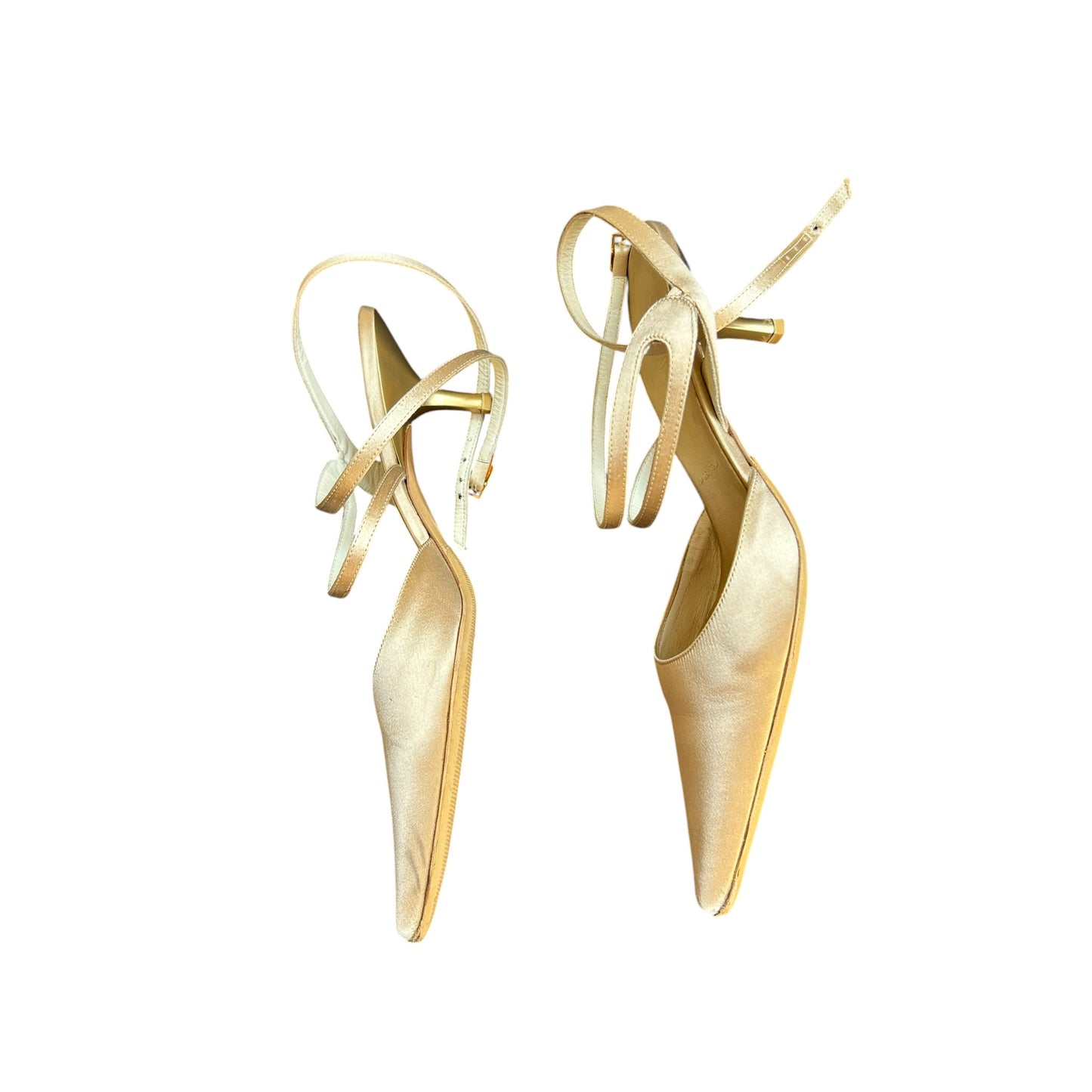 Vintage Vicini by Zanotti satin kitten heels / 36