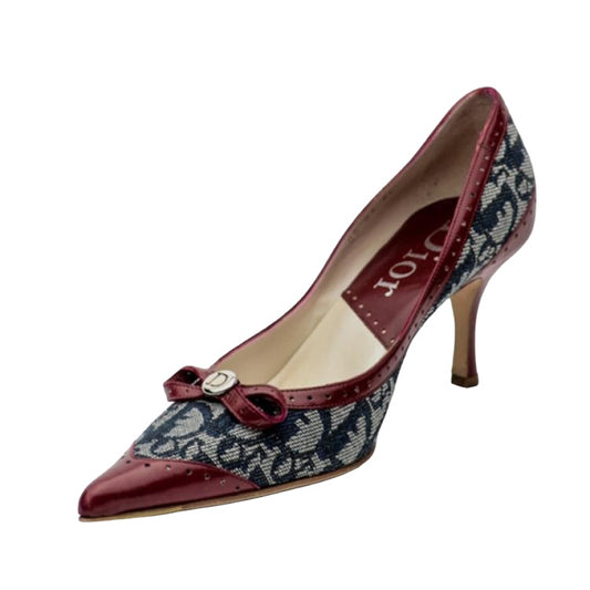 Vintage Dior bow tie monogram heels