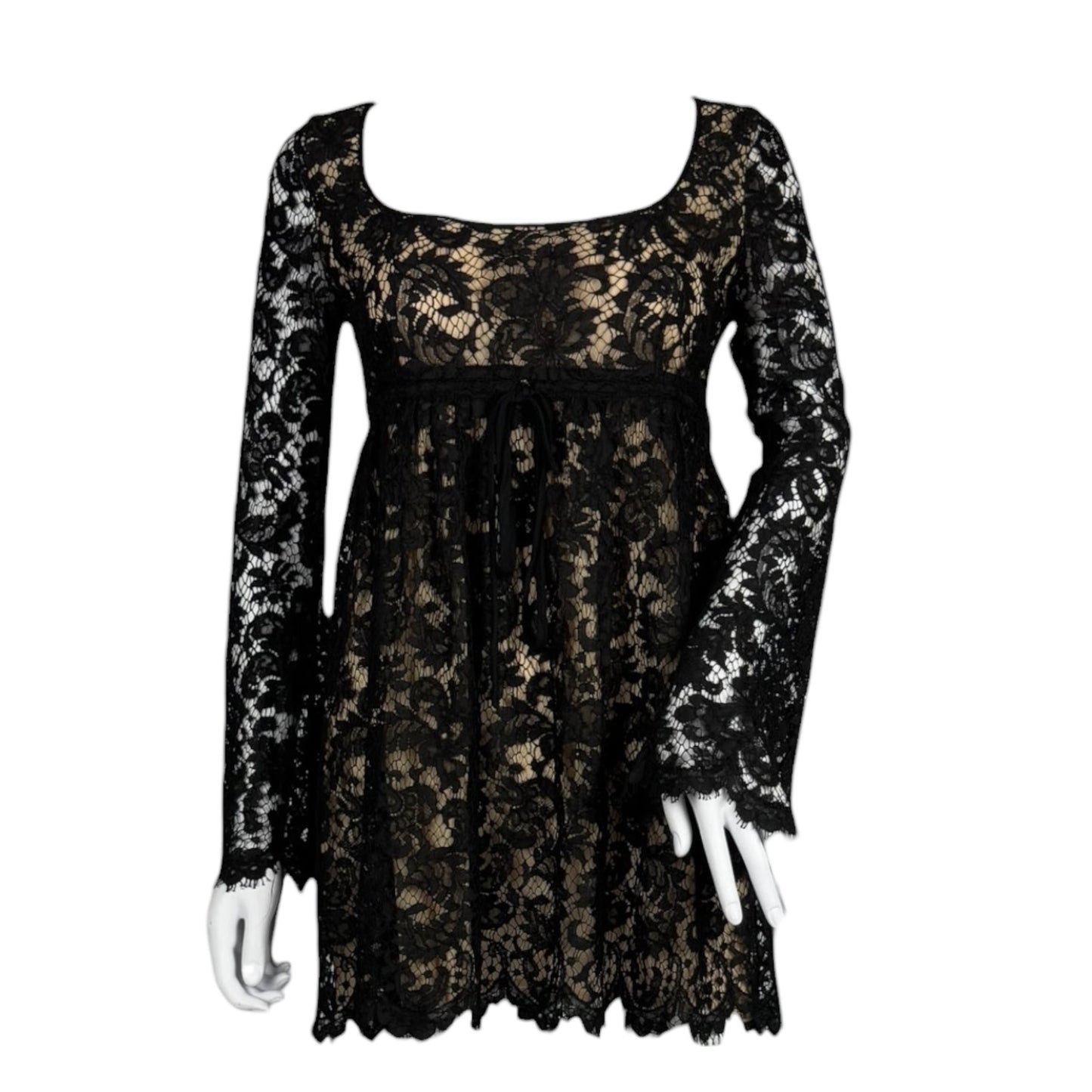 Vintage Gucci SS1996 Runway Black Lace Mini Dress – Tom Ford Era