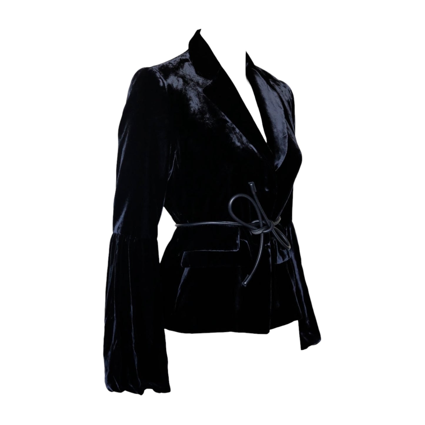 Vintage Gucci FW1999 by Tom ford runway jacket velour black jacket