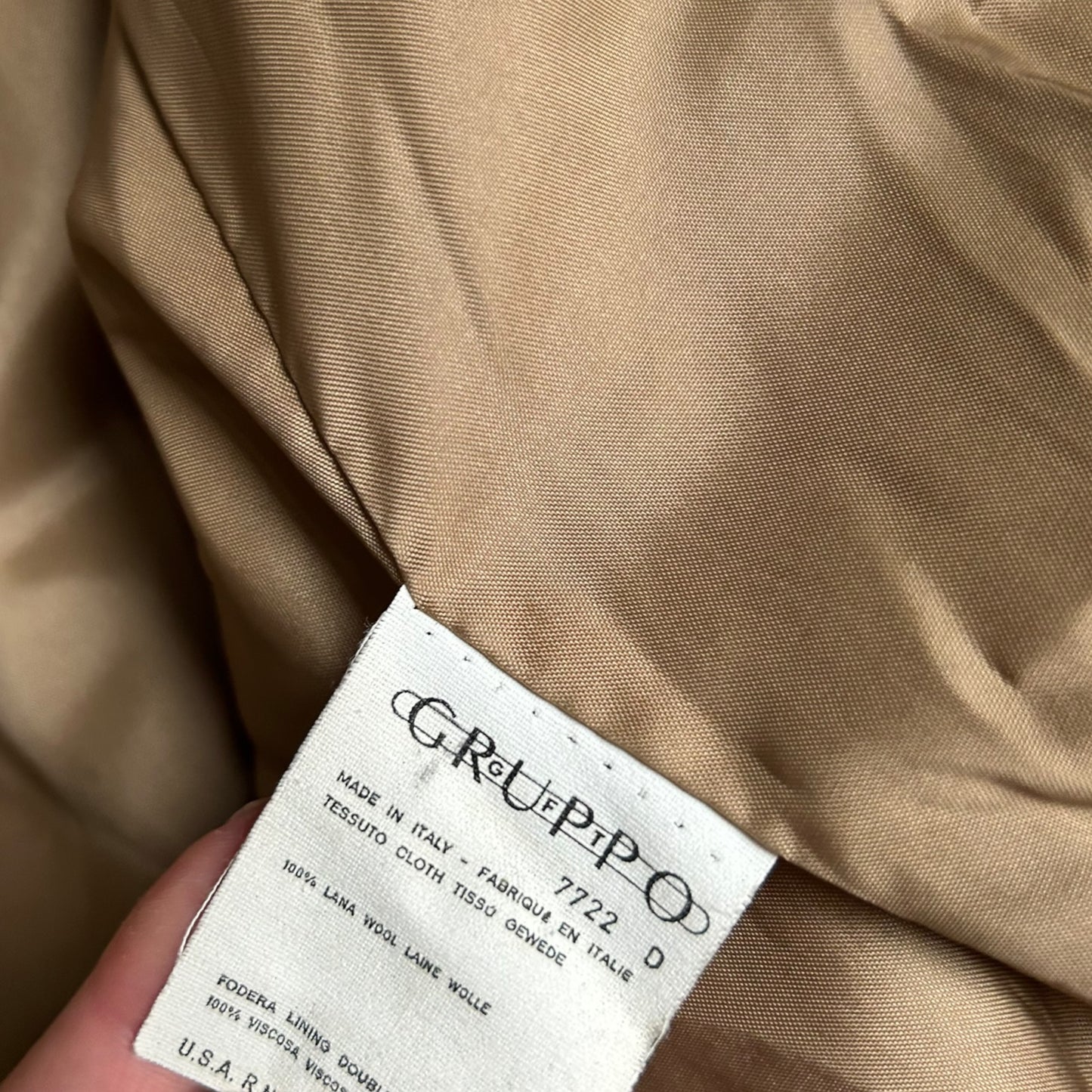 Vintage Valentino Camel Wool Coat – Belted Tailored maxi Coat Classic Italian Luxury Outerwear – Made in Italy