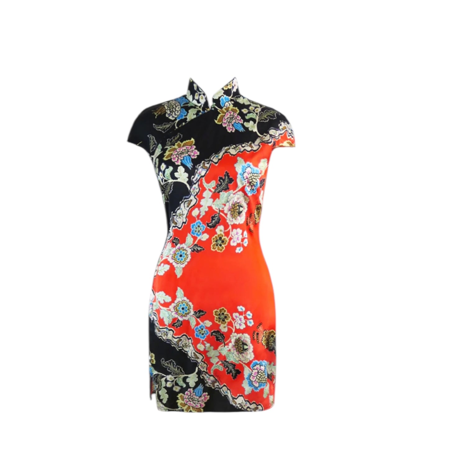 Roberto Cavalli S/S 2003
Red Chinoiserie Silk
Cheongsam Dress