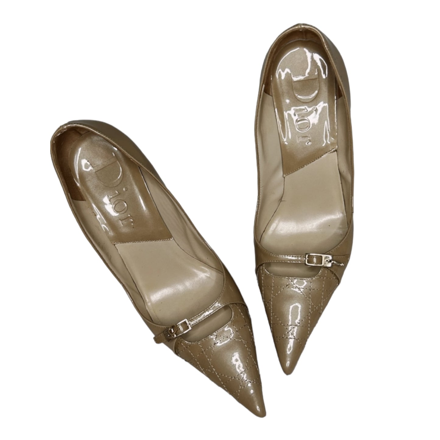 Vintage Dior nude heels with logo