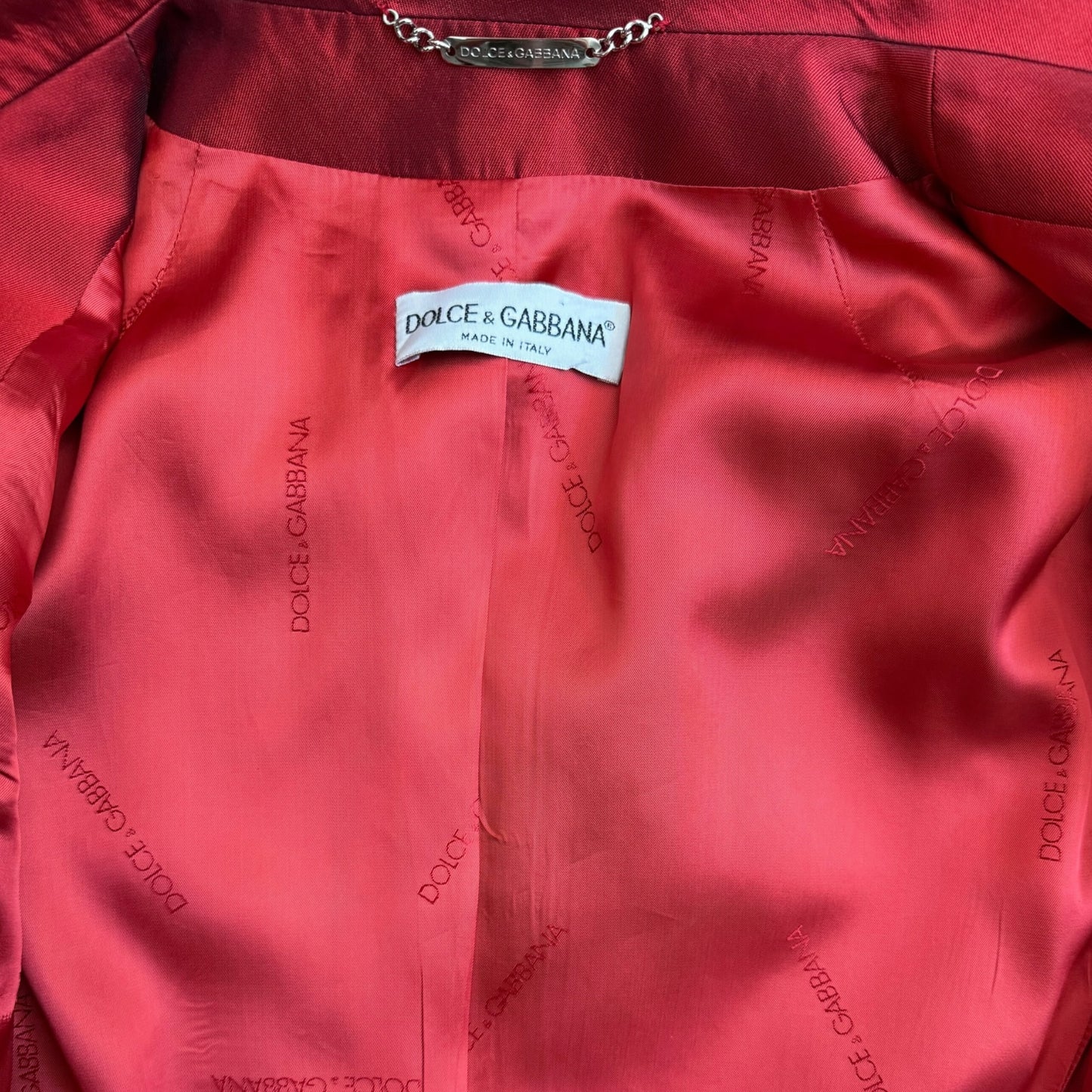 Vintage Dolce&Gabbana Vintage SS 1996 Runway red silk blazer