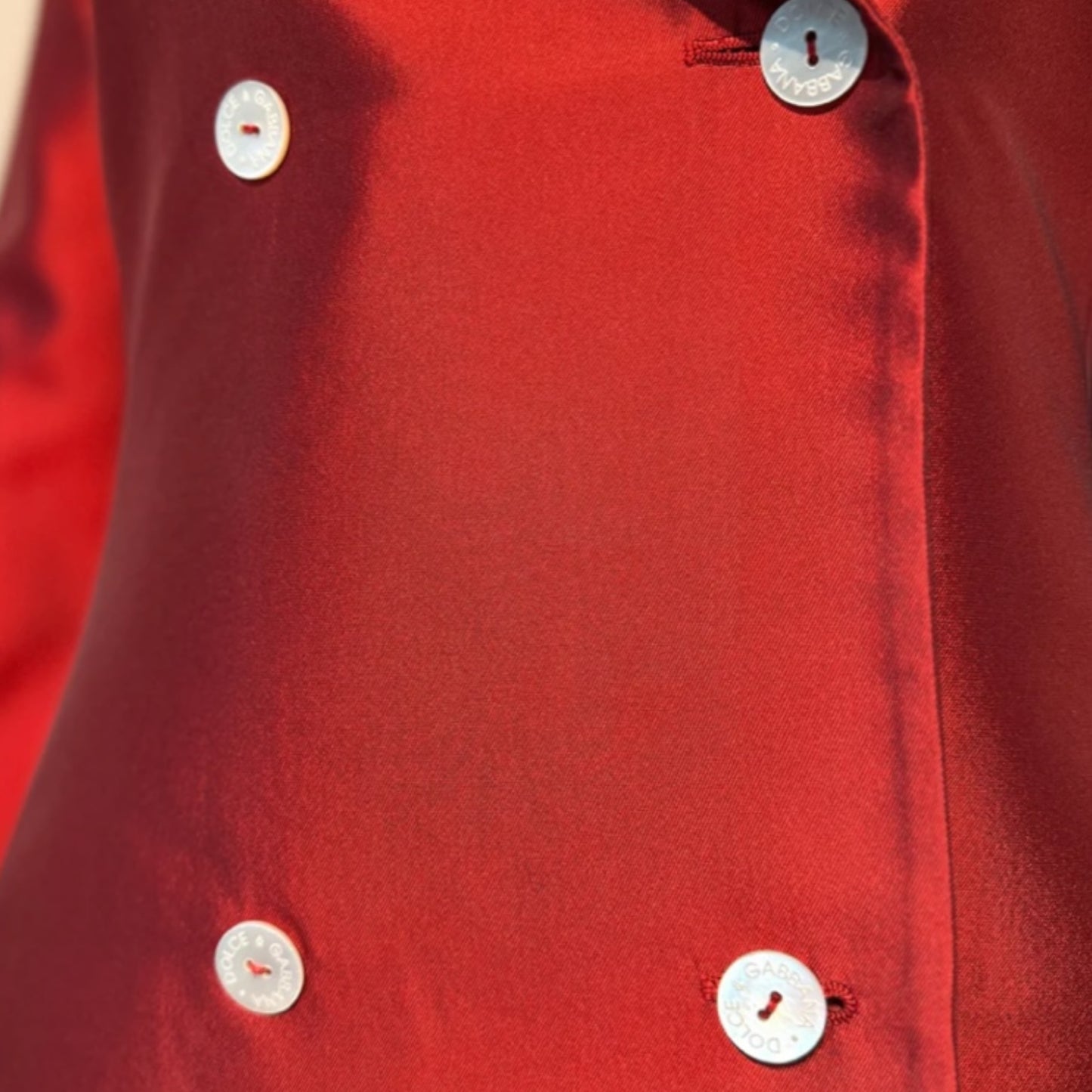 Vintage Dolce&Gabbana Vintage SS 1996 Runway red silk blazer