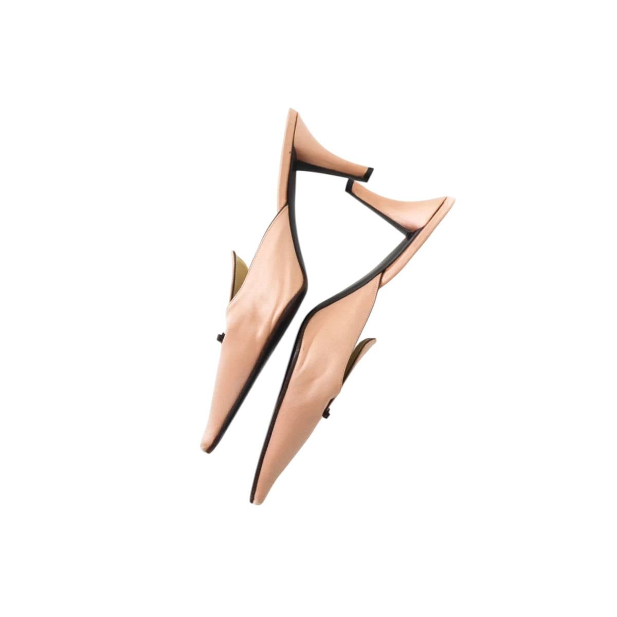 Vintage Prada satin pink bow mules / 37