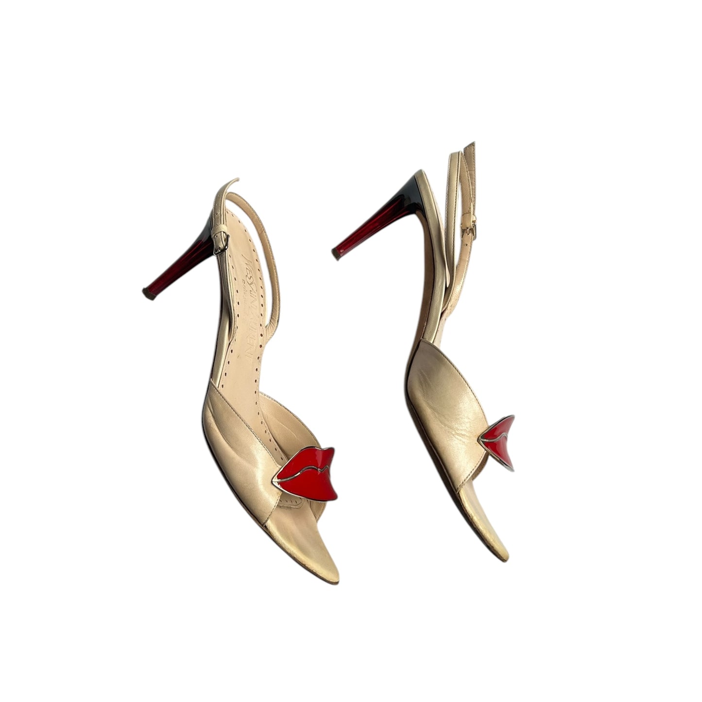 YSL by Tom Ford “Dalí” SS2003 lip heels sandals / 37.5
