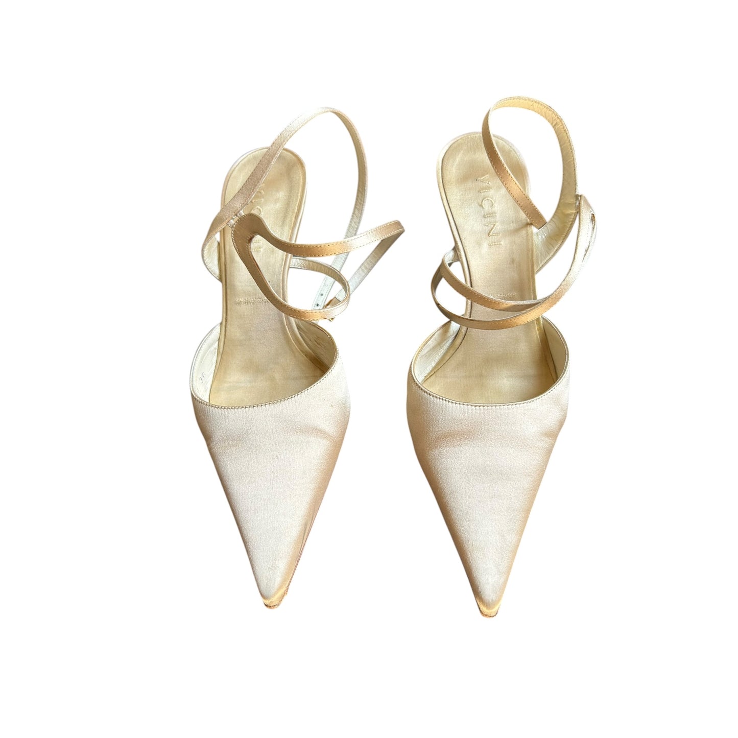 Vintage Vicini by Zanotti satin kitten heels / 36
