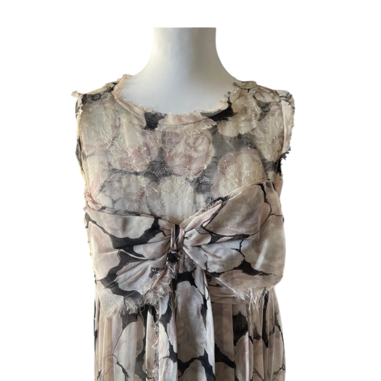 Vintage Chanel Runway 2004 Floral Silk Magnolia Silk Gown – Karl Lagerfeld Era